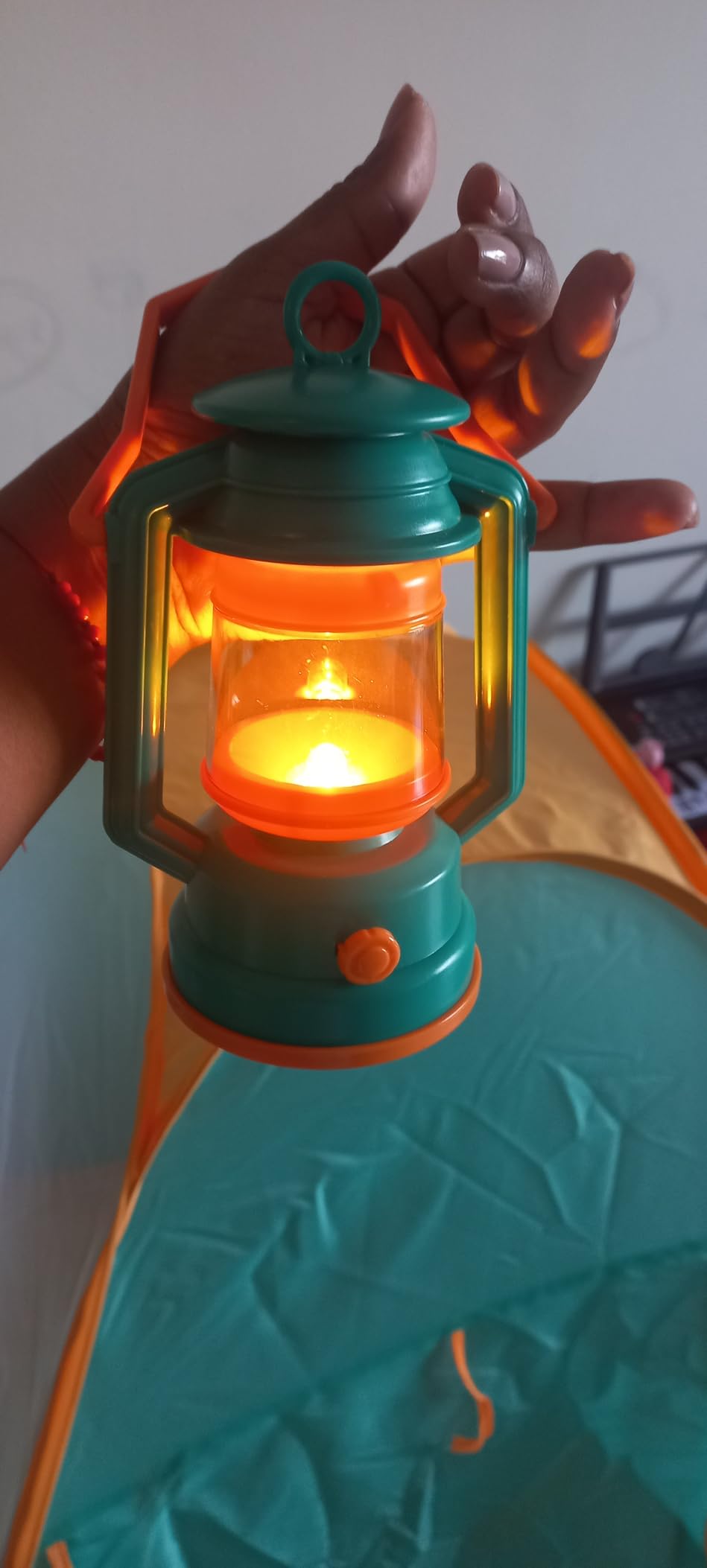 FUN LITTLE TOYS Kids Camping Set with Pop Up Play Tent Camping Toys | Battery Lantern and Drawstring Bag Indoor Outdoor Pretend Play Christmas Birthday Gifts for 3-5 Year Old Boys customer photo 2