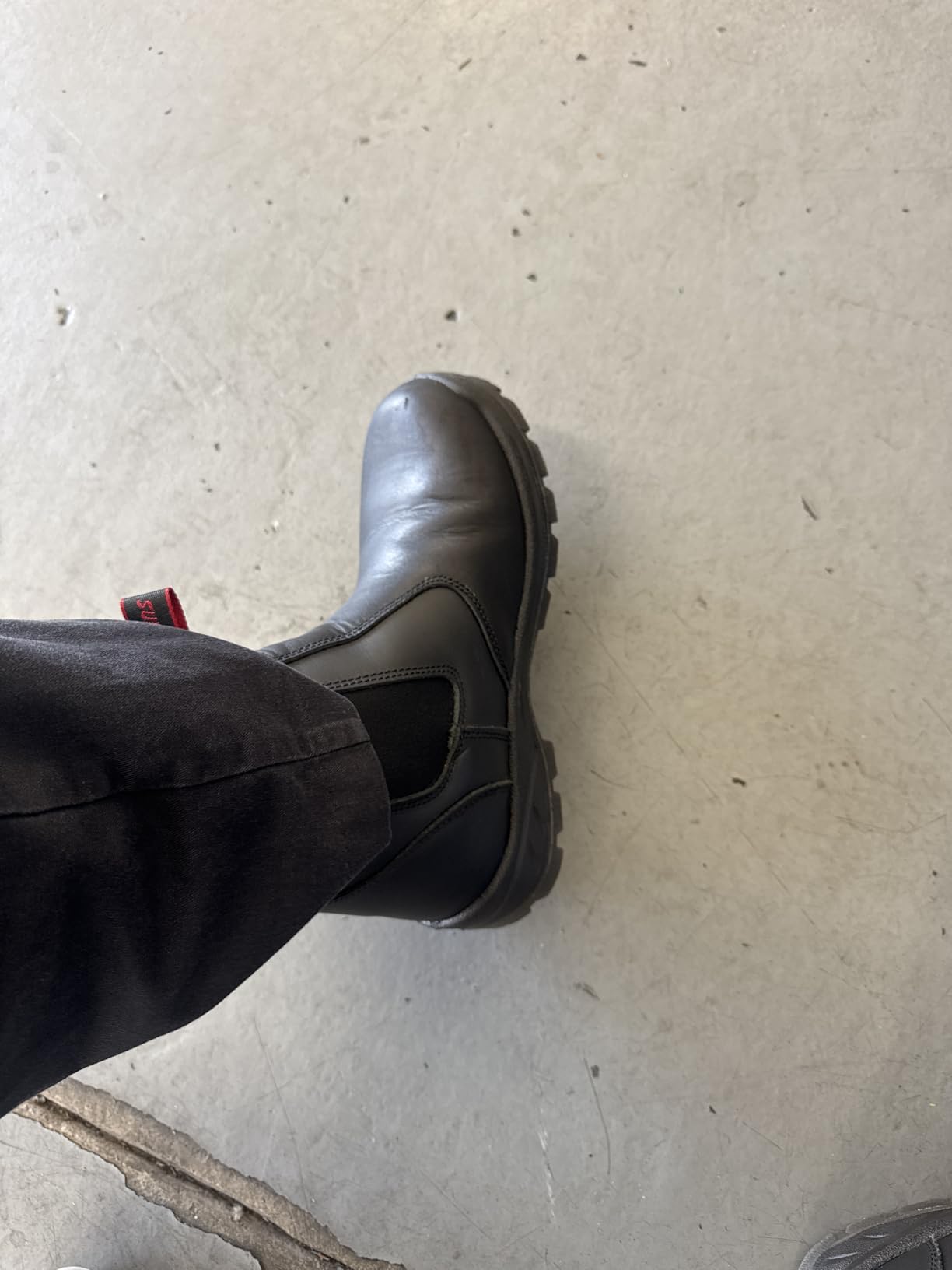 SUREWAY Men's Slip On Fire & Safety Work Boots Composite/Soft Toe | Slip/Water Resistant, Puncture/Heat-Resistant, Fire Station Mechanic Work Boots customer photo 2