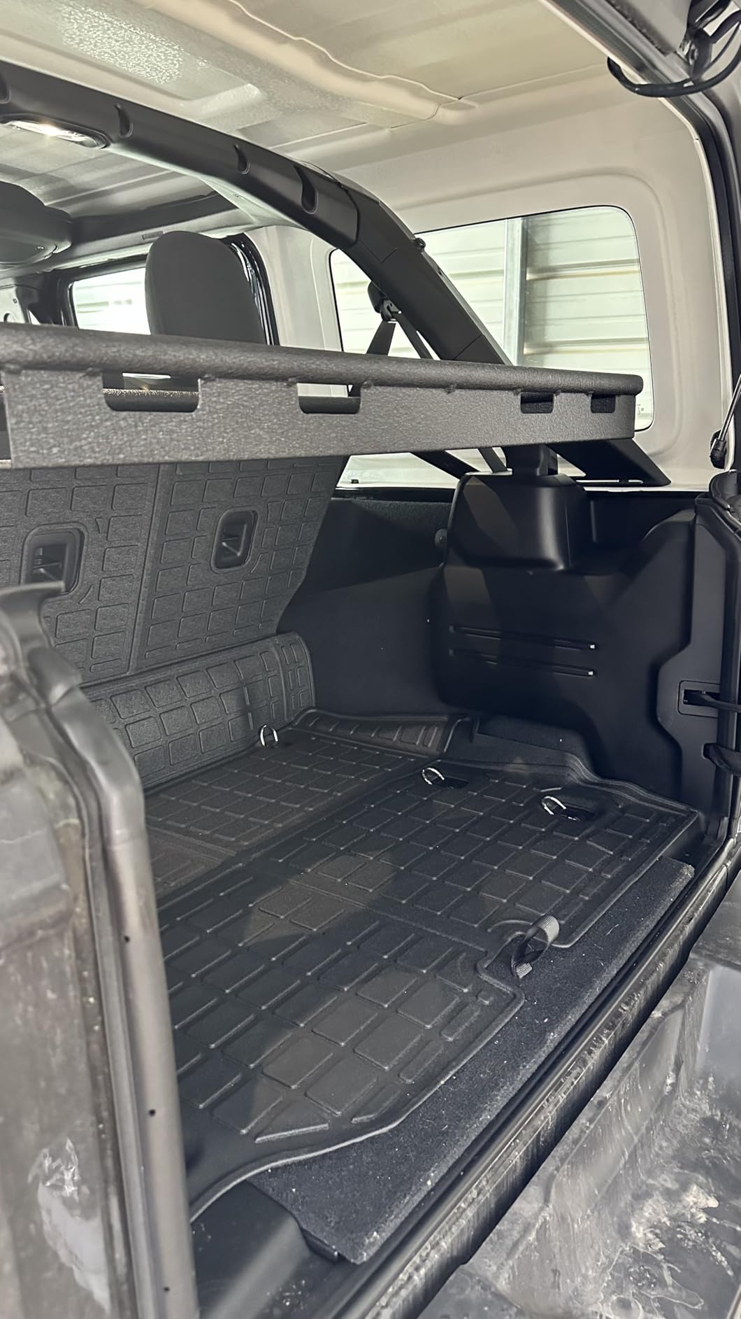 YZONA Rear Trunk Cargo Storage Rack Compatible for 2007-2026 Jeep Wrangler JK JKU & JL JLU Unlimited 4 Door Hardtops, Interior Luggage Rack Shelf for Camping Gear (350 LBS) customer photo 1