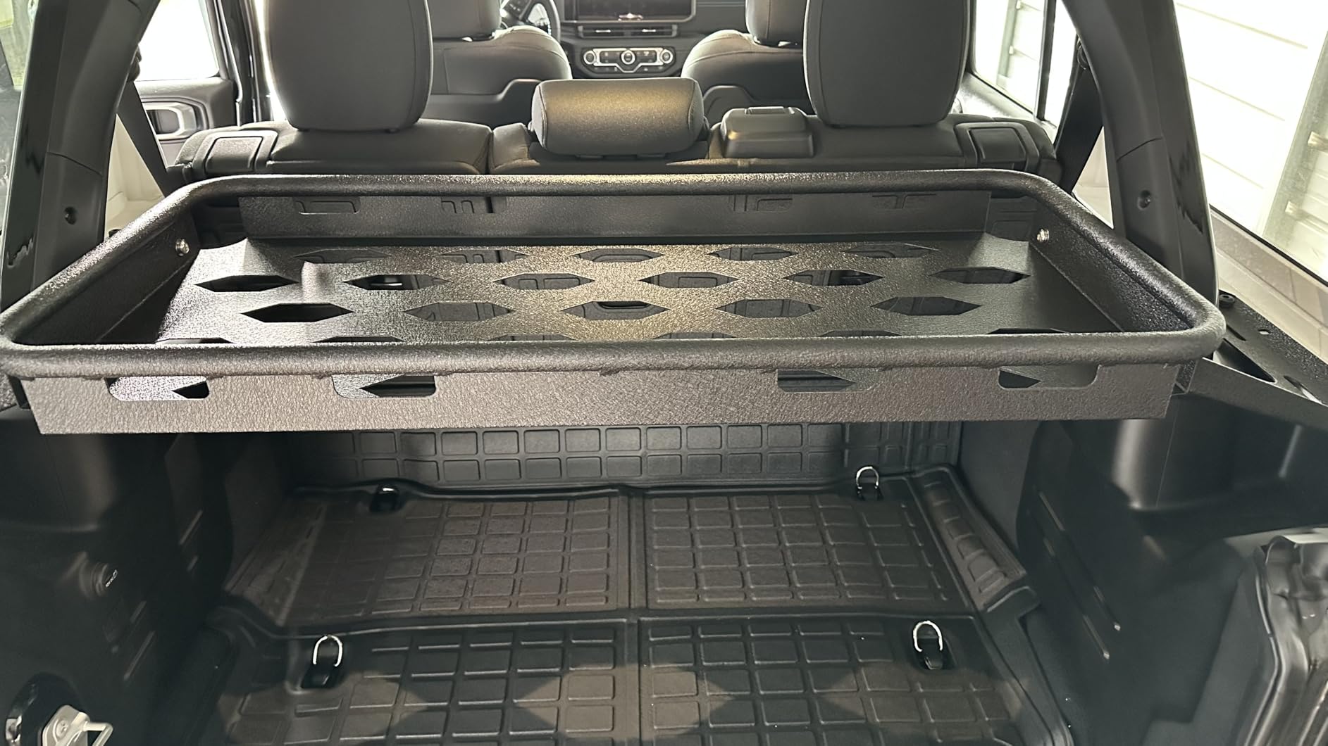 YZONA Rear Trunk Cargo Storage Rack Compatible for 2007-2026 Jeep Wrangler JK JKU & JL JLU Unlimited 4 Door Hardtops, Interior Luggage Rack Shelf for Camping Gear (350 LBS) customer photo 2