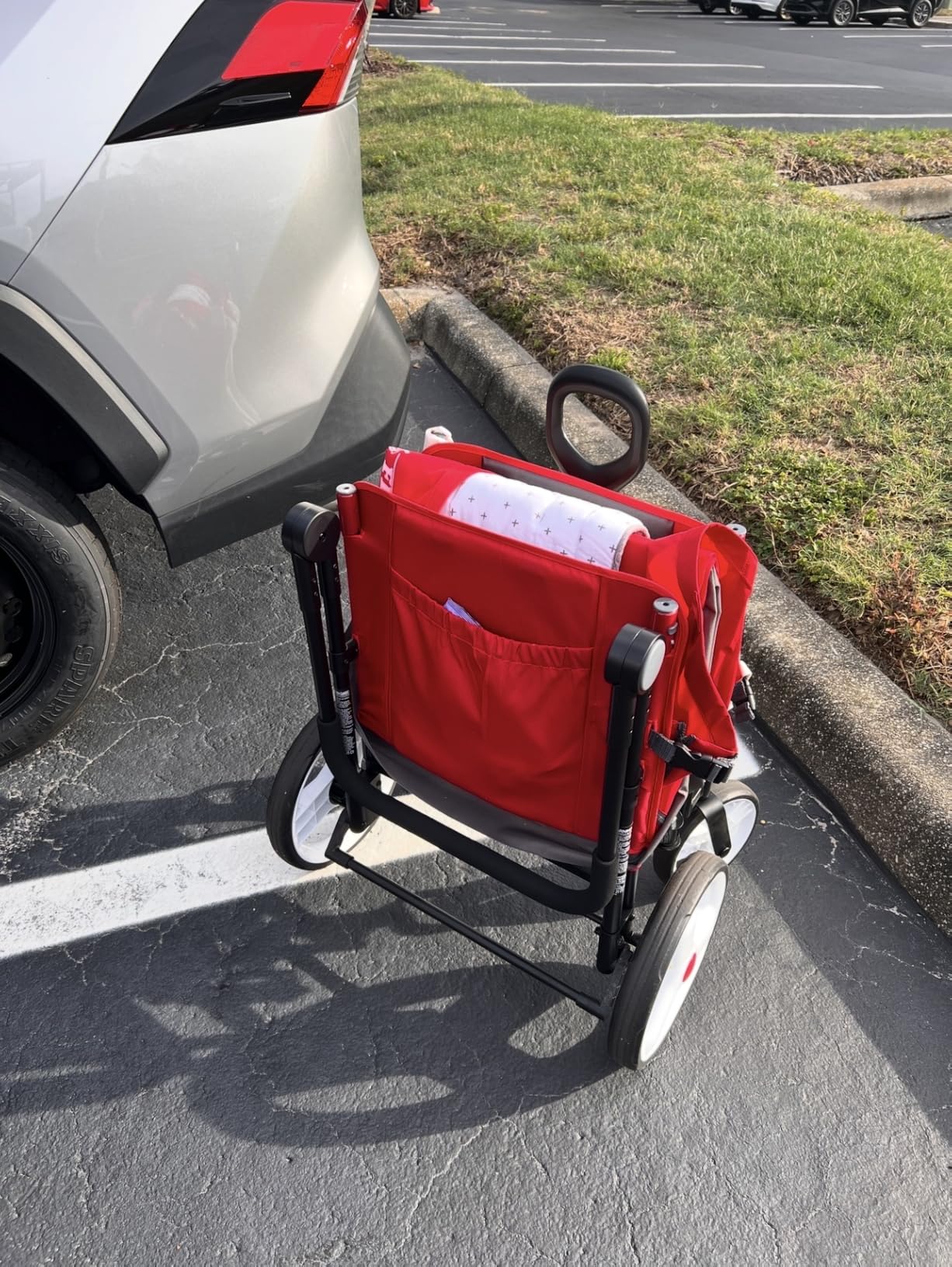 Radio Flyer Wagon for Kids, Baby Stroller, Outside Toys for Toddlers 1-3, Rolling Cart, Beach Cart with Wheels, Trav'ler Stroller Wagon with Protective Cover, for Ages 1+ Years | 3-in-1 Push or Pull with Bench Mode, 5-Point Harnesses, Travel Bag, Rubber Wheels customer photo 2