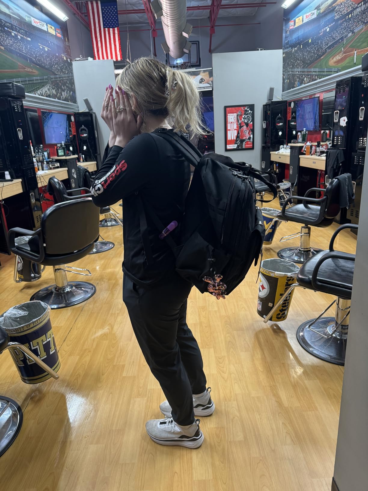 BAFASO Large Capacity Barber Case, Travel Hairdresser Bag, Black | Holds Various Hair Cutting Tools. customer photo 2