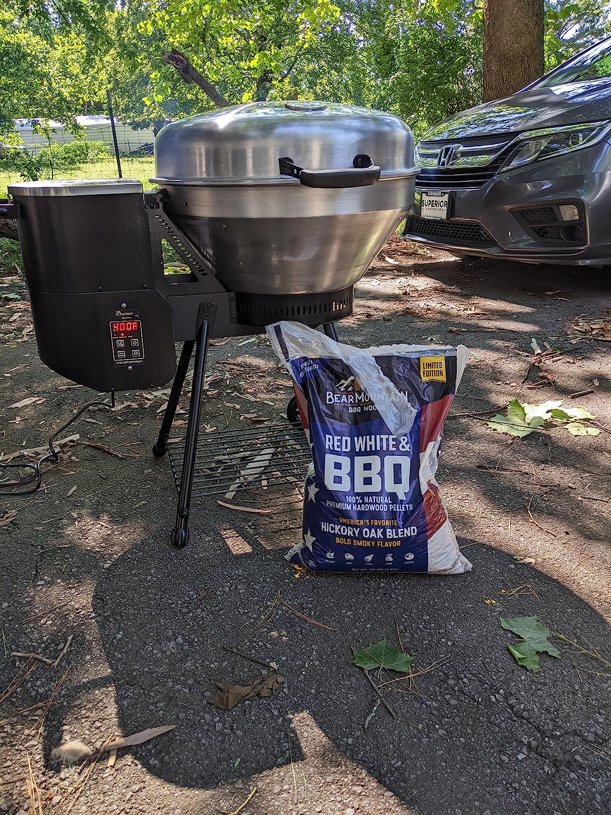 Pellet Grill RT-B380 Bullseye, BBQ, Outdoor, and Electric Pellet Smoker Grill, Electric Smokers, Uses 100% Wood Pellets for Ribs, Brisket, Chicken, Sear, Smoke customer photo 1