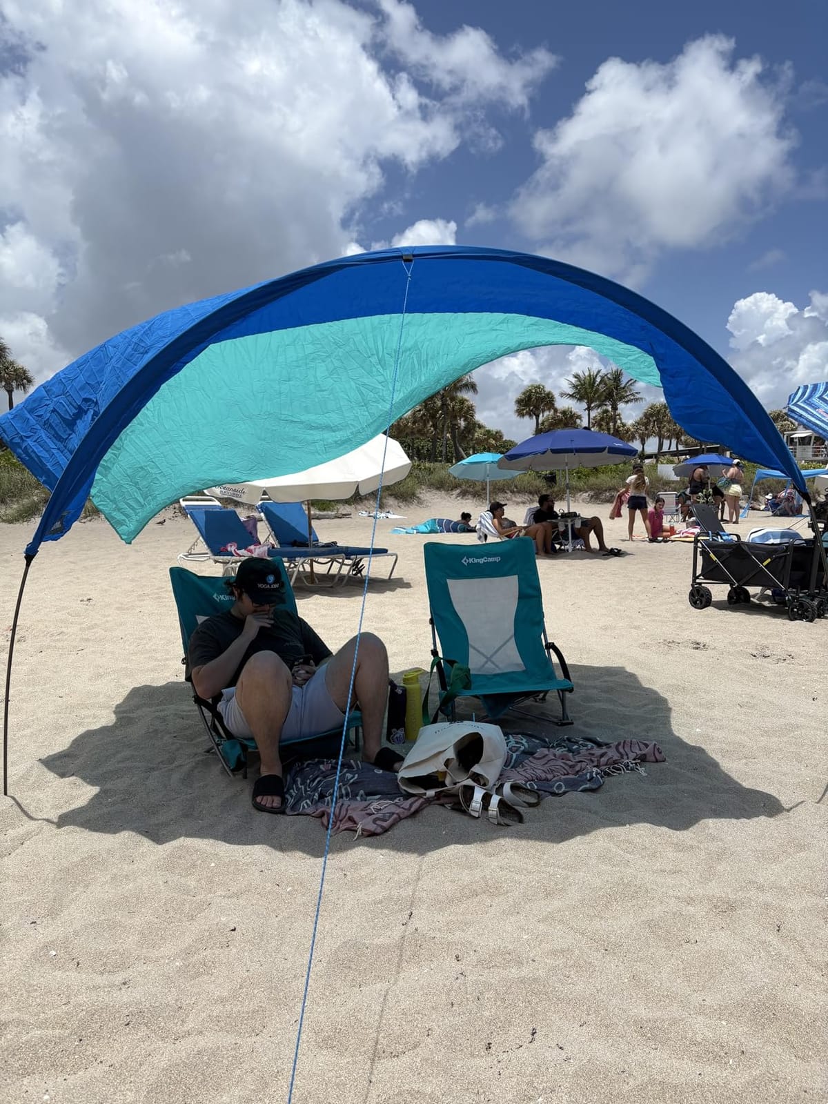 Shibumi Shade Quiet Canopy Version | Beach Tent | Sets Up in 3 Mins | 150 Sq. Ft. of Shade for up to 8 People | Includes Wind Assist | UPF 50+ Sun Protection customer photo 2