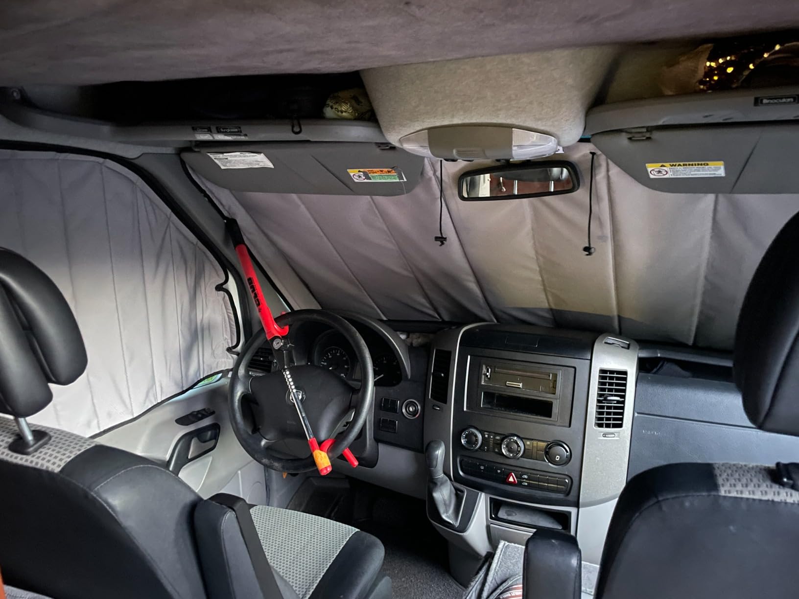 Living in a Bubble Insulated Blackout Front Window Covers for Mercedes Benz Sprinter, Campervan Accessories, Vanlife Must Have Sun Shades and Van Life Essentials (Pair) (Sprinter 2007-2018 (NCV3)) customer photo 2