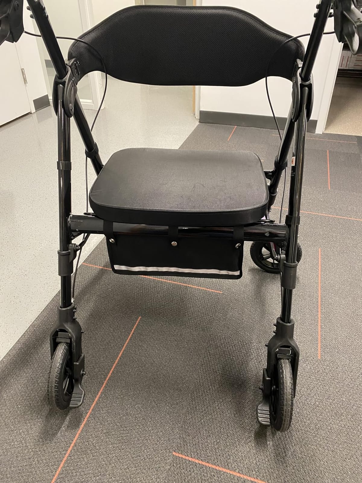 Foldable Walkers for Seniors with Seat, 450Lbs Heavy-Duty Rolling Walkers | 4 Wheel Portable Bariatric Rollator | Adjustable Seat & Handle Height | Anti-tip Brakes | 8
