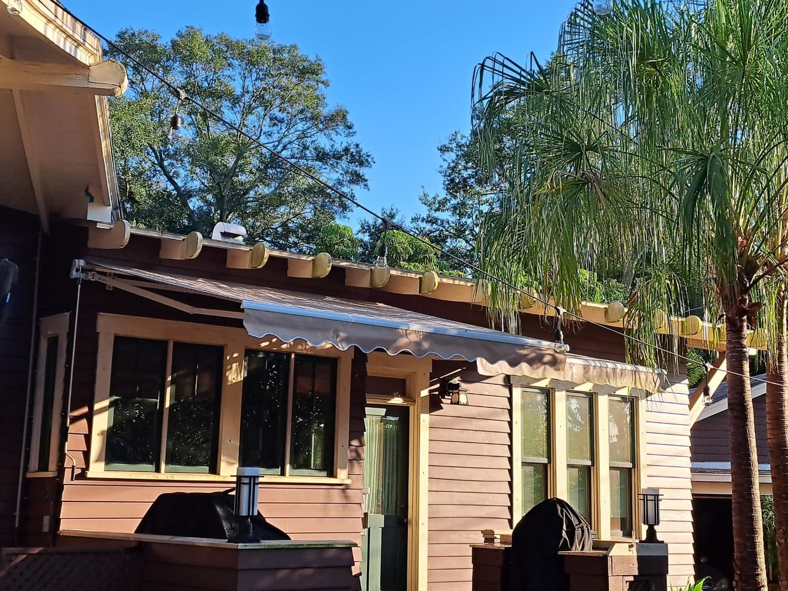 AECOJOY Retractable Awning, 13' x 10' Awnings for Outside, Beige | Retractable Awnings for Patio, Sunsetter Awning Canopy Cover Outdoor Deck Porch Awnings with Manual Crank Handle for Backyard customer photo 1