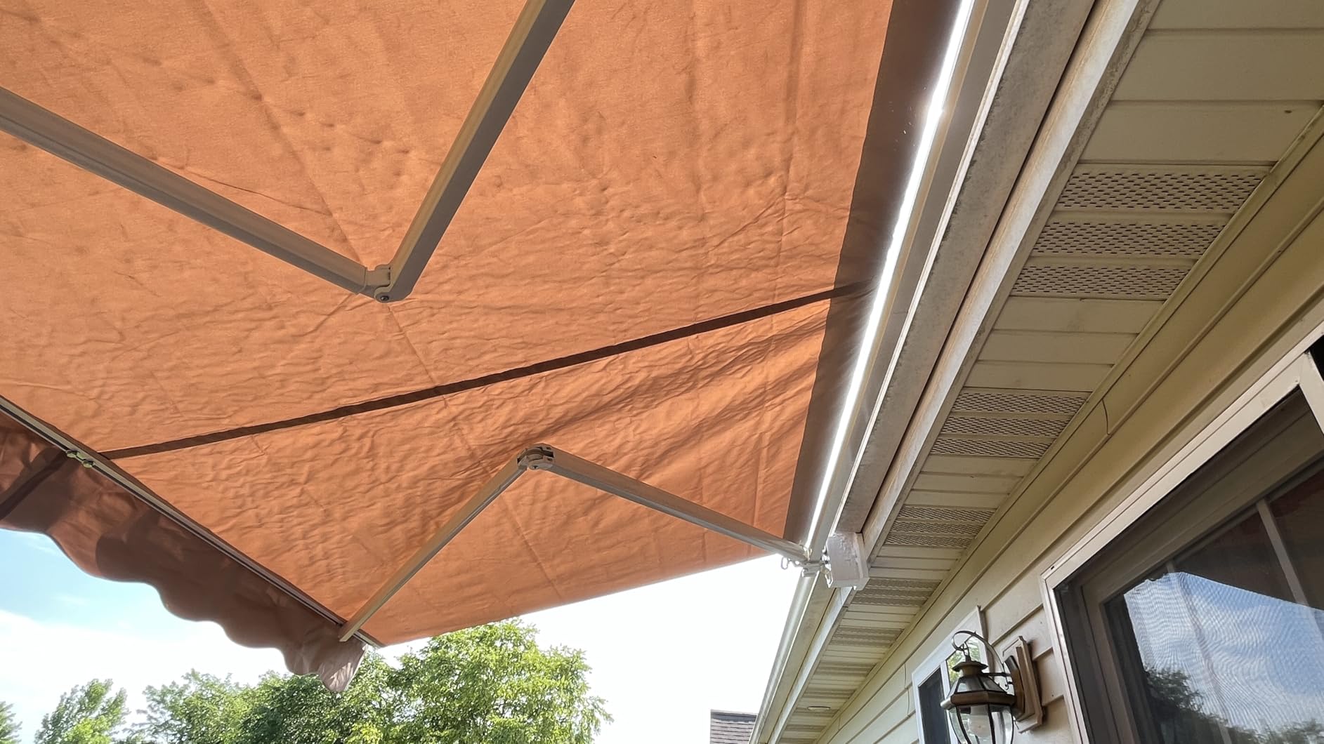 AECOJOY Retractable Awning, 13' x 10' Awnings for Outside, Beige | Retractable Awnings for Patio, Sunsetter Awning Canopy Cover Outdoor Deck Porch Awnings with Manual Crank Handle for Backyard customer photo 2
