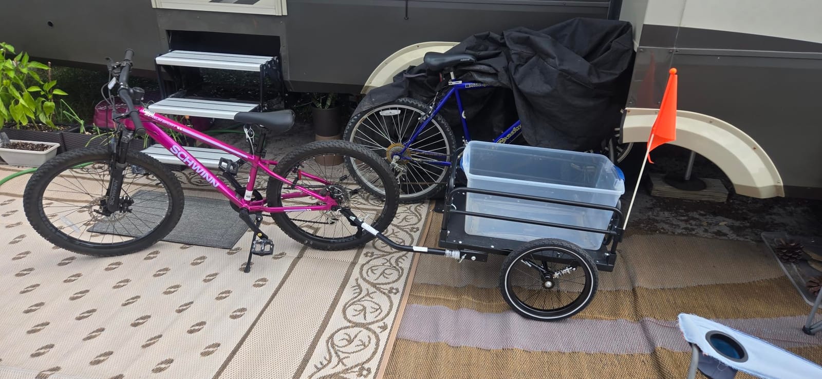 Aosom Bike Cargo Trailer with Suspension, 16'' Wheels, 88 lbs Max Load | Bike Wagon, Bicycle Trailer, Triple Safety Features customer photo 1