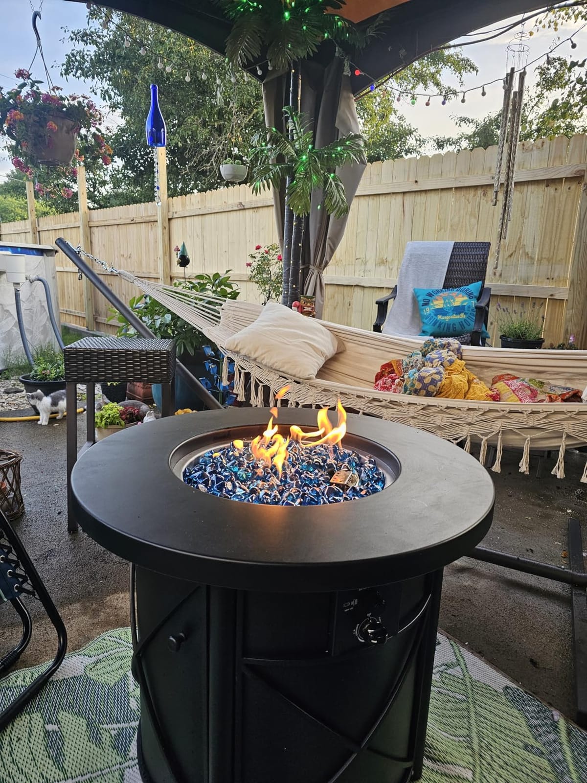 BALI OUTDOORS 50000 BTU Propane Fire Pit for Outdoor | 30 in Fire Pit Table Outdoor, Round Firepits for Outside Backyard, Patio customer photo 2