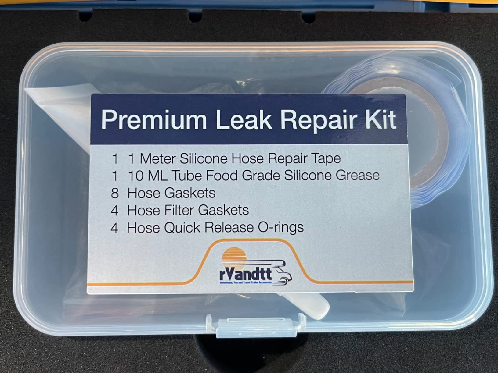 RV Fresh Water Kit - RV Water Pressure Regulator, Inline Water Filter, Hose Splitter, Brass Elbow, Flexible Connector, Hose Quick Connects, Leak Repair Kit, and Carrying Case customer photo 2