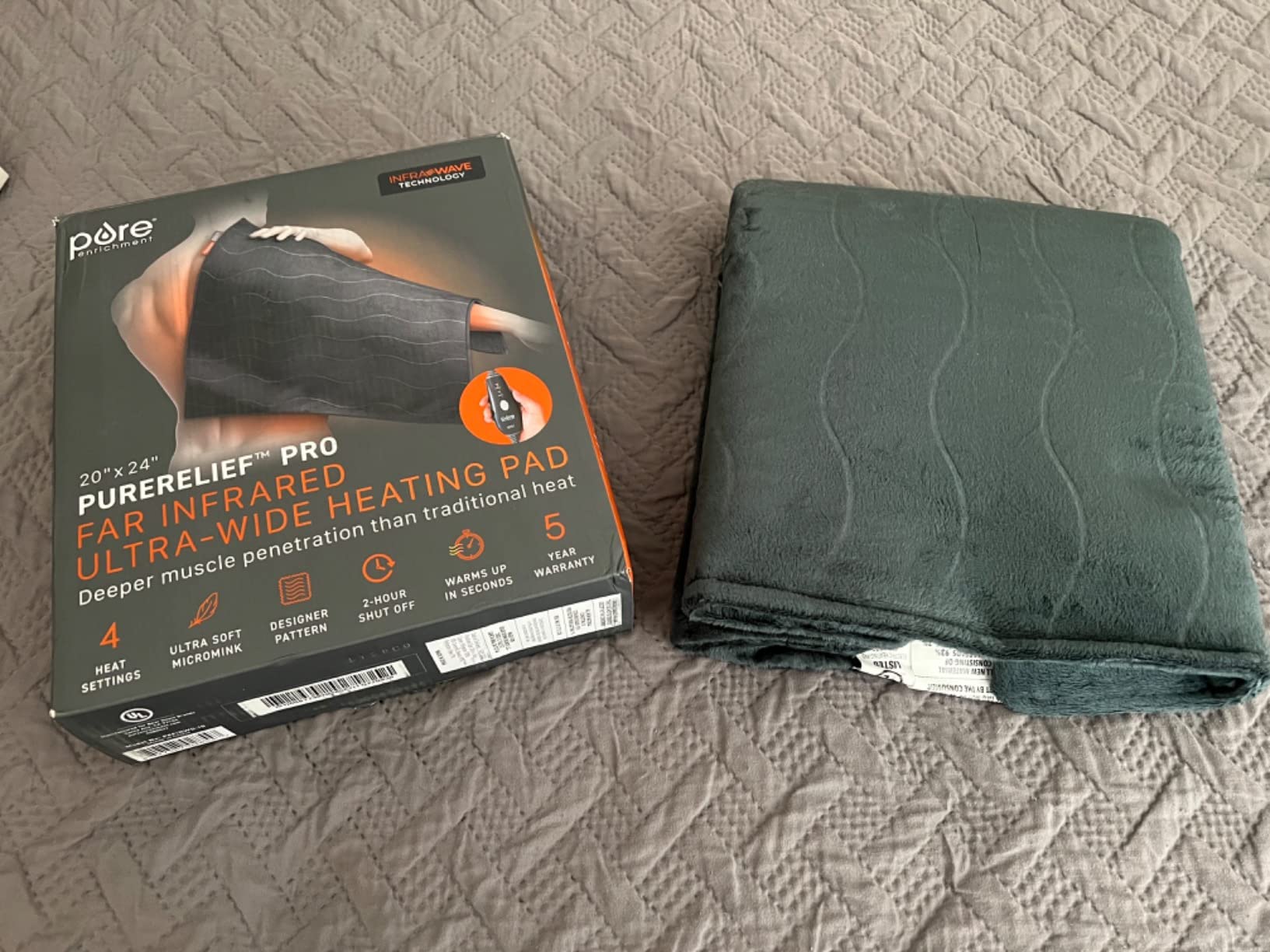 Pure Enrichment PureRelief Pro Far Infrared XL Heating Pad, 4 Heat Settings customer photo 2