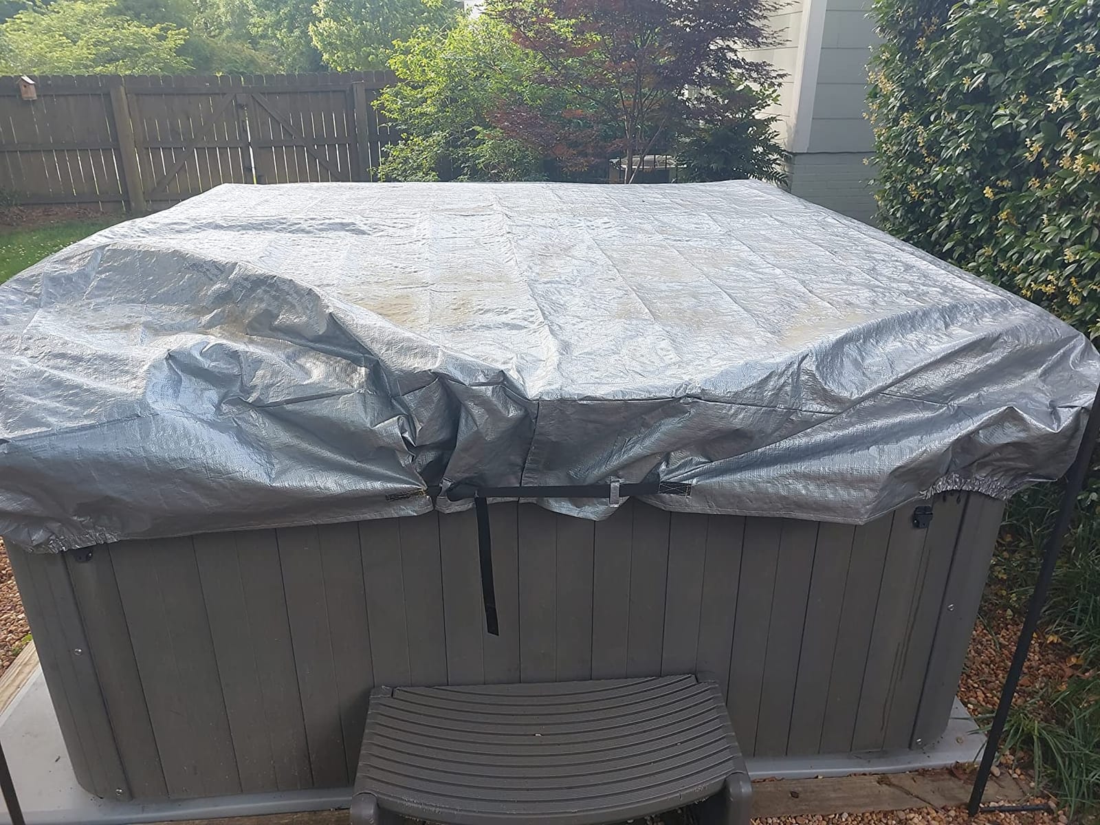 Waterproof Hot Tub Cover 170G Polyethylene Spa Cover customer photo 2