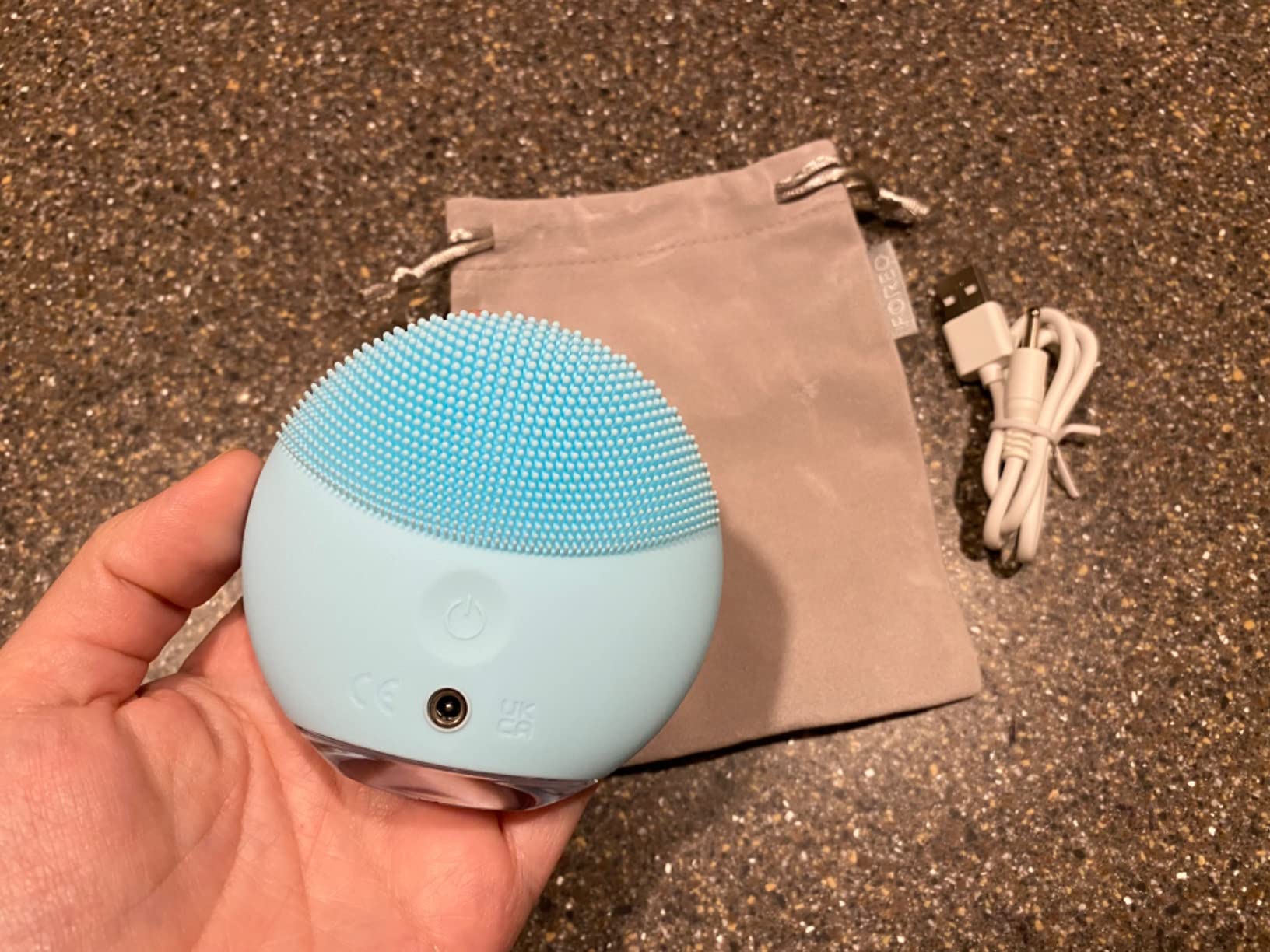 FOREO LUNA 4 mini Face Cleansing Brush & Massager - Premium Face Care - Enhances Absorption - Simple Skin Care Tools - For All Skin Types - Artic Blue customer photo 1