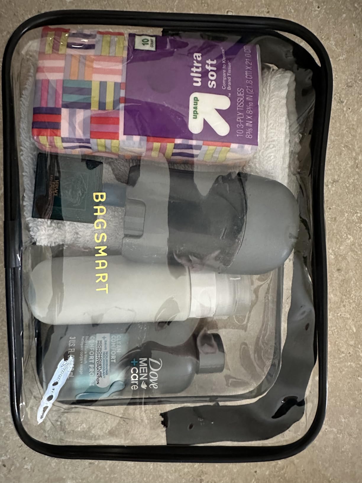 BAGSMART Clear Toiletry Bag 2-Pack TSA Approved Water-Repellent, Black customer photo 2