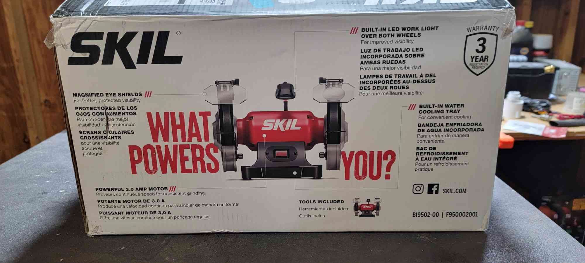 SKIL 3.0 Amp 8-Inch Bench Grinder with Built-in Water Cooling Tray and LED Work Light customer photo 2
