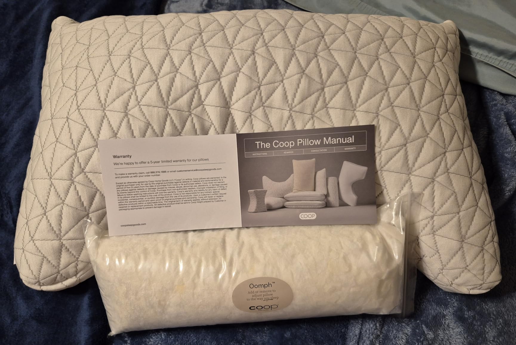 Coop Home Goods Original Crescent Adjustable Pillow, Queen Bed Pillows for Shoulder, Neck & Head Support, Crescent Foam Pillows - Medium Firm for Back & Side Sleeper, CertiPUR-US/GREENGUARD Gold customer photo 1