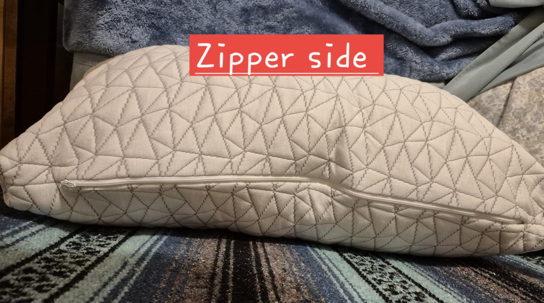 Coop Home Goods Original Crescent Adjustable Pillow, Queen Bed Pillows for Shoulder, Neck & Head Support, Crescent Foam Pillows - Medium Firm for Back & Side Sleeper, CertiPUR-US/GREENGUARD Gold customer photo 2