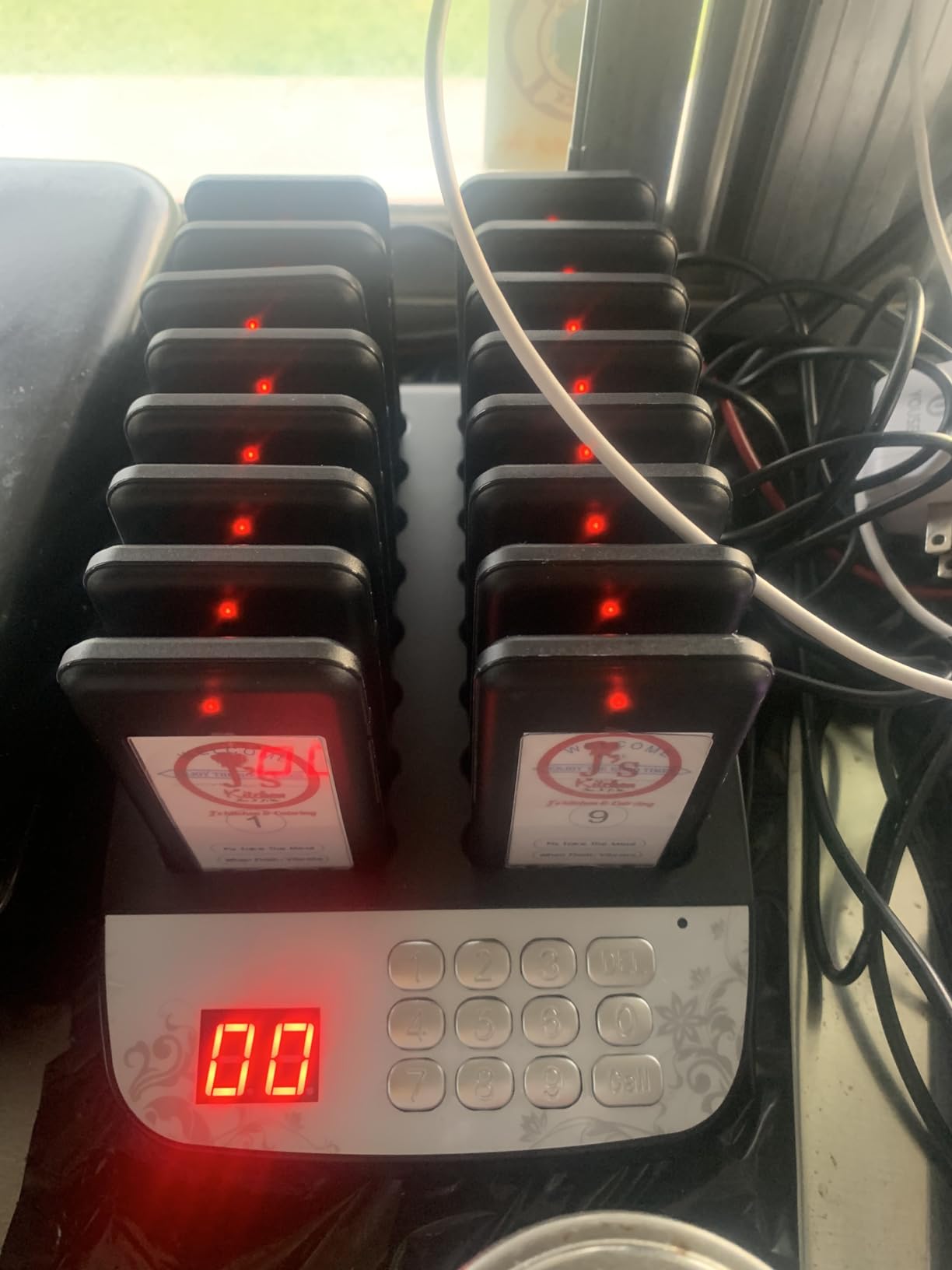 Restaurant Pager System,Pagers for Restaurants 1640ft Long Range,Social Distancing Keeping 16 Pagers and Buzzers,Waterproof Beepers Restaurants|Food Truck| Church Nursery|Cafe customer photo 2