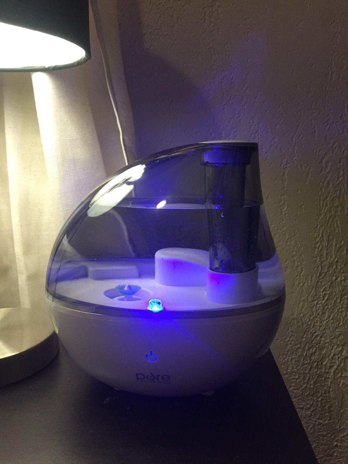 Pure Enrichment PureBaby Ultrasonic Cool Mist Humidifier & Soft Glow Night Light, Whisper-Quiet and Ideal for Baby Nurseries & Kids Bedrooms to Relieve Congestion, Colds, & Coughs (Whisper Green) customer photo 2