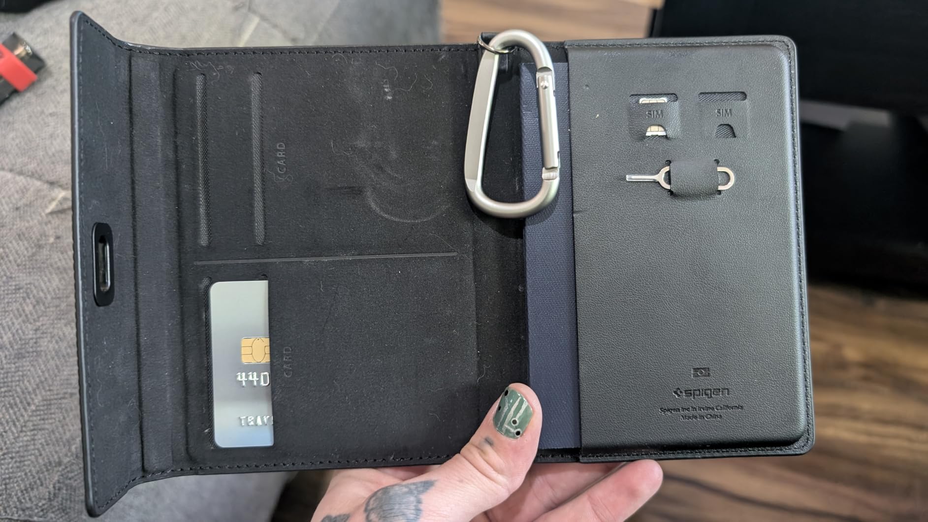 Spigen Life Passport Card Cover Holder, RFID Blocking customer photo 1