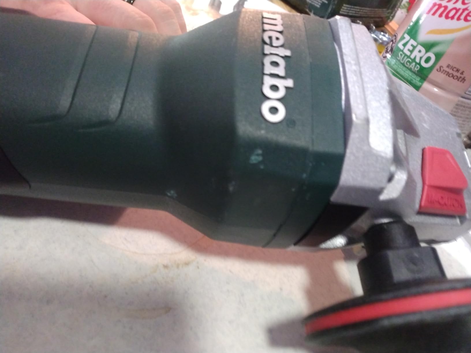Metabo 4-1/2-5-Inch Angle Grinder, 11 Amp, 11,000 RPM, Non-Locking Paddle Switch, Made in Germany, WP 11-125 Quick, 603624420, Green customer photo 2