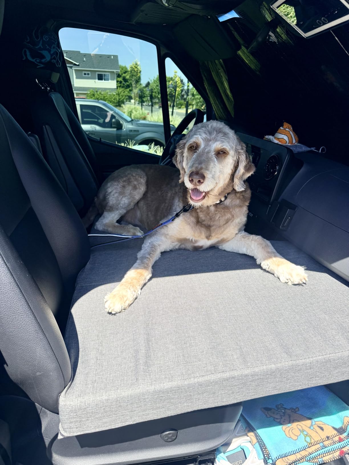 Front Seat Mattress for Mercedes Sprinter Camper RV (2020-2022) Perfect Folding Bed for Children and Pets customer photo 2