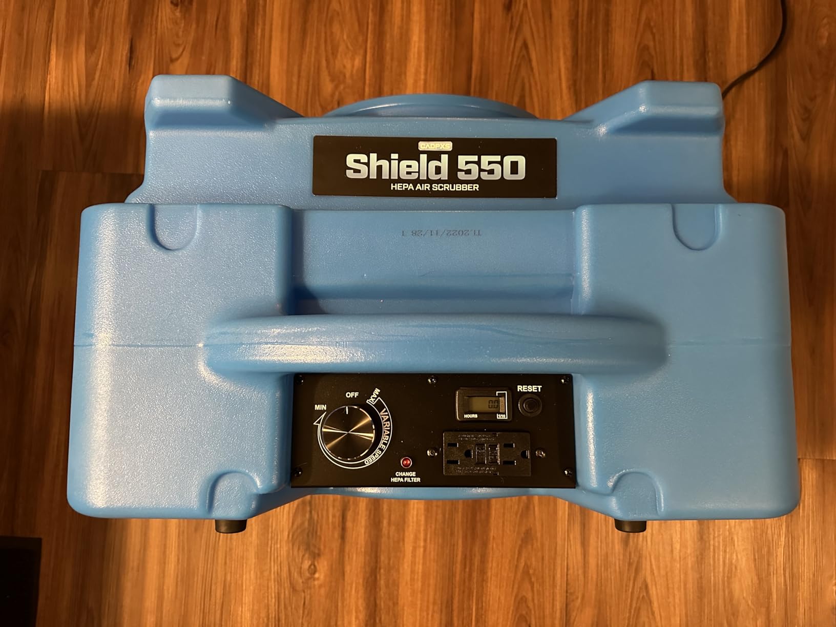 CADPXS Shield-550 Air Scrubber 550 CFM with 3-Stage Filtration | Stackable Negative Air Machine Airborne Cleaner HEPA Scrubber Water Damage Restoration Equipment Commercial Air Purifier Blue customer photo 2