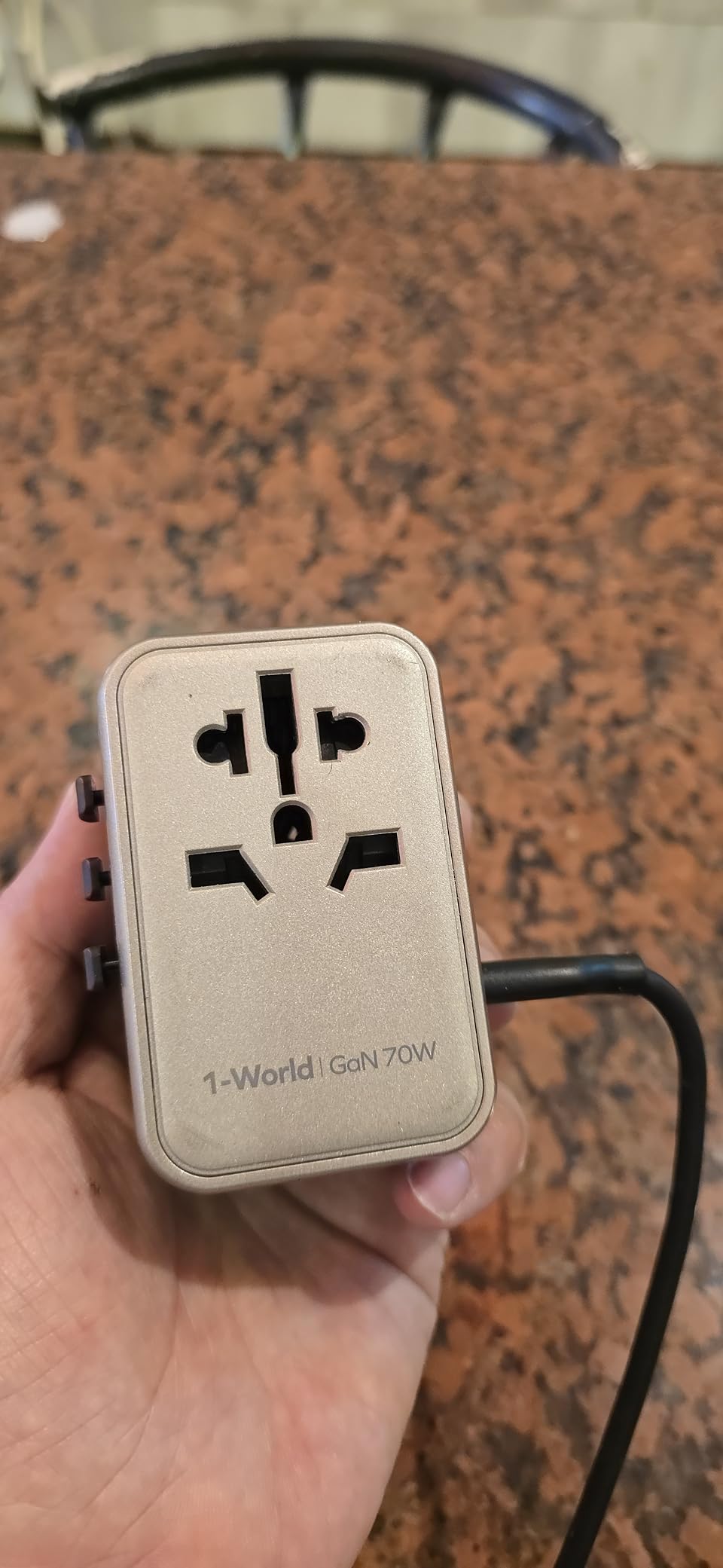 MOMAX 70W GaN Universal Travel Adapter, All-in-One Travel Charging | UK/EU/US/AU/JP Compatible Travel Essential, 3 USB-C PD Ports & 2 USB-A Ports for Laptop, Phone & More customer photo 2
