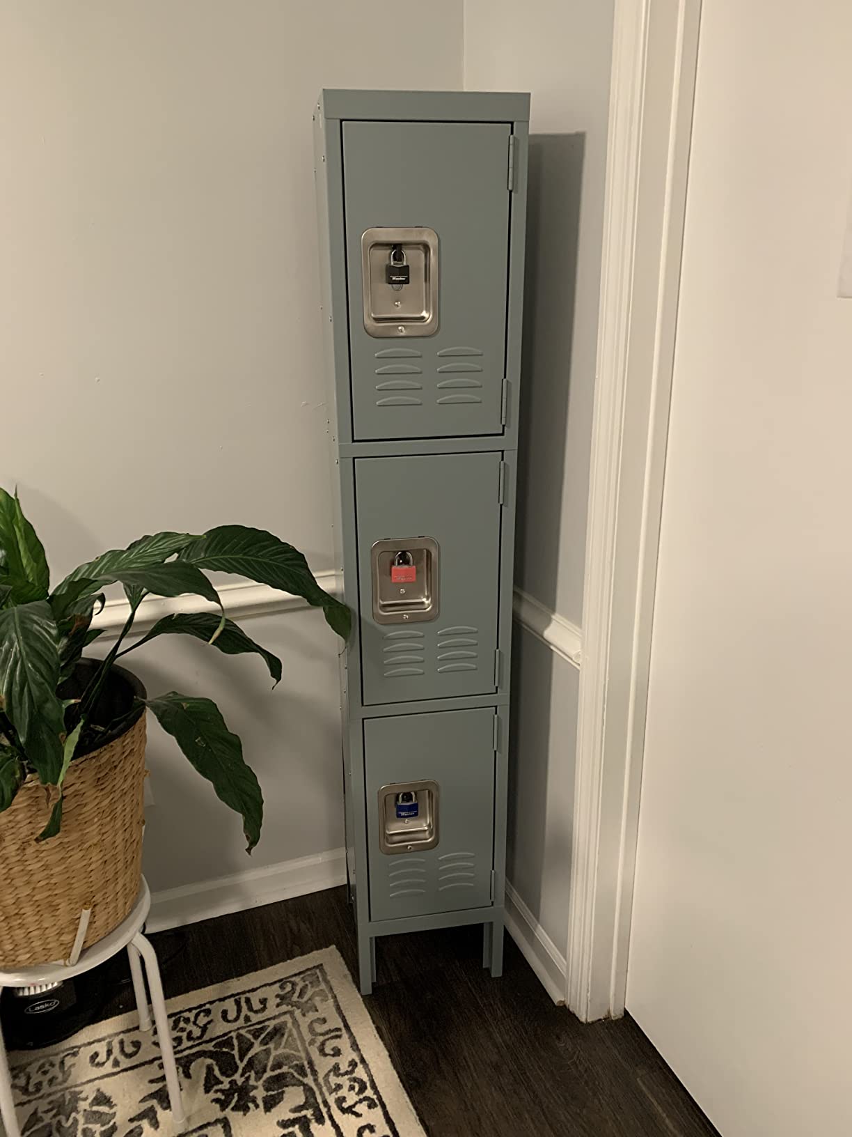 Greenvelly 9 Door Storage Locker for Employee, Lockable Black Steel Locker with Lock and Card Slot customer photo 1