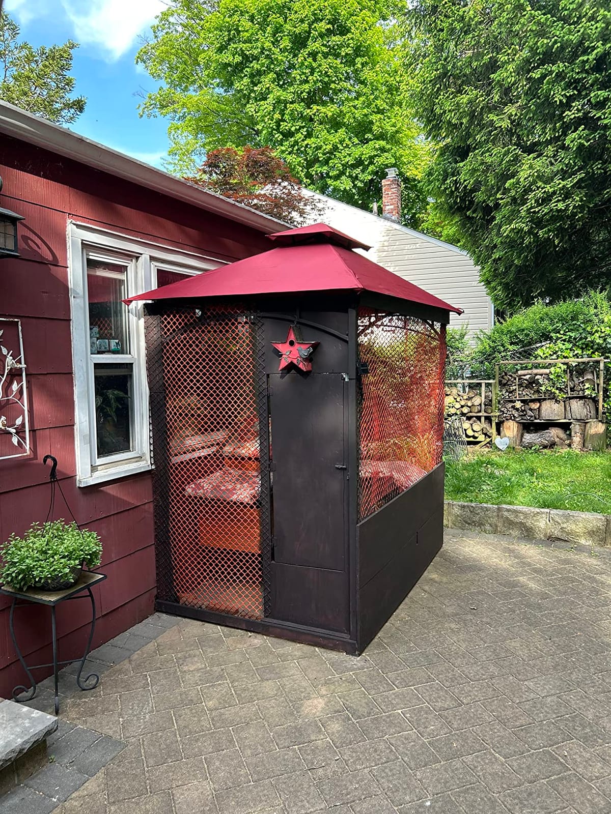 OLILAWN Grill Gazebo Replacement Canopy Roof, 5' x 8' Outdoor BBQ Gazebo Canopy Top Cover, Double Tired Grill Shelter Cover with Durable Polyester Fabric, Only Fit for Model L-GG001PST-F, Khaki customer photo 1