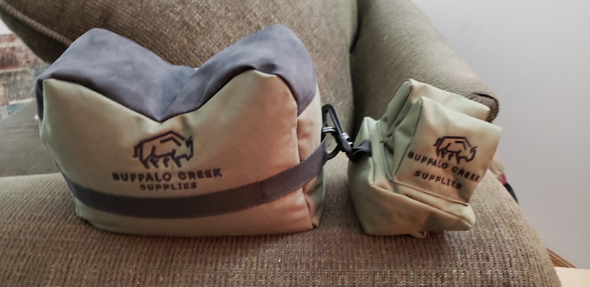 Buffalo Creek Supplies All Weather Durable Front and Rear Shooting Rest Bags, Rifle Rest Sand Bag for Bench Rest Shooting, Hunting, Target & Competitive Sports Shooting-Unfilled customer photo 1