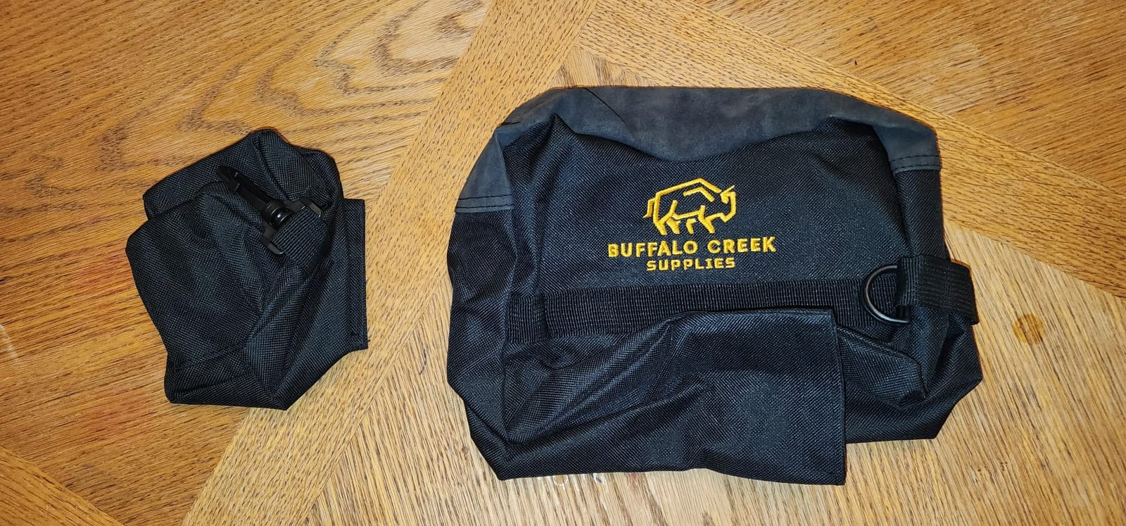 Buffalo Creek Supplies All Weather Durable Front and Rear Shooting Rest Bags, Rifle Rest Sand Bag for Bench Rest Shooting, Hunting, Target & Competitive Sports Shooting-Unfilled customer photo 2