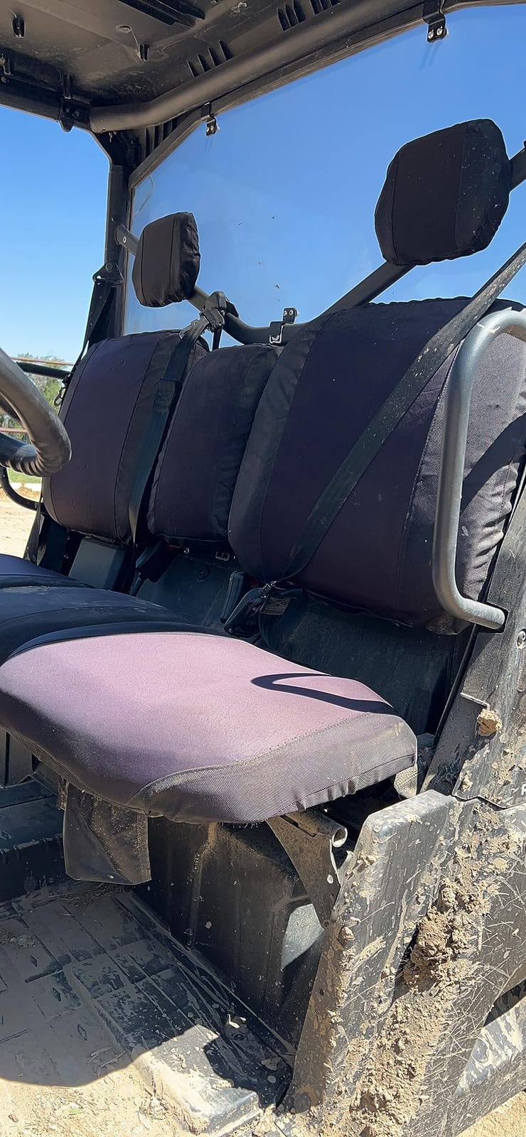 KEMIMOTO UTV Seat Covers Black Split Bench Compatible with Can Am Defender | Scratch-resistant 1680D oxford fabric, Waterproof,Easy to Clean, hook and loop,w/Headrest Cover Front Two Doors Split Bench customer photo 1