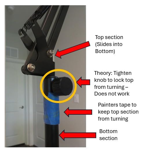 Overhead Camera Mount, Desk Camera Mount with Articulating Arm, 5lb Load Capacity, 360° Adjustable Stand for Phone/DSLR/Webcam, C-Clamp Tabletop Mount for Video Recording, YouTube, Live Streaming customer photo 2