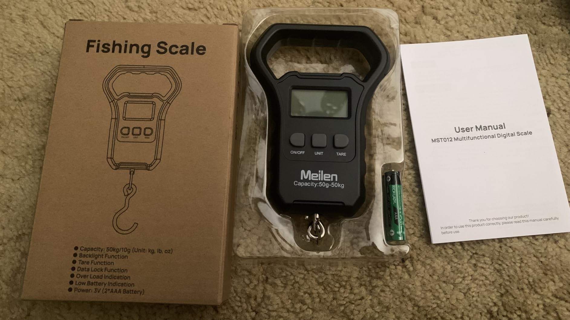 Meilen Luggage Scale, Digital Fishing Suitcase Weigh Scale, 110lb/50kg customer photo 1