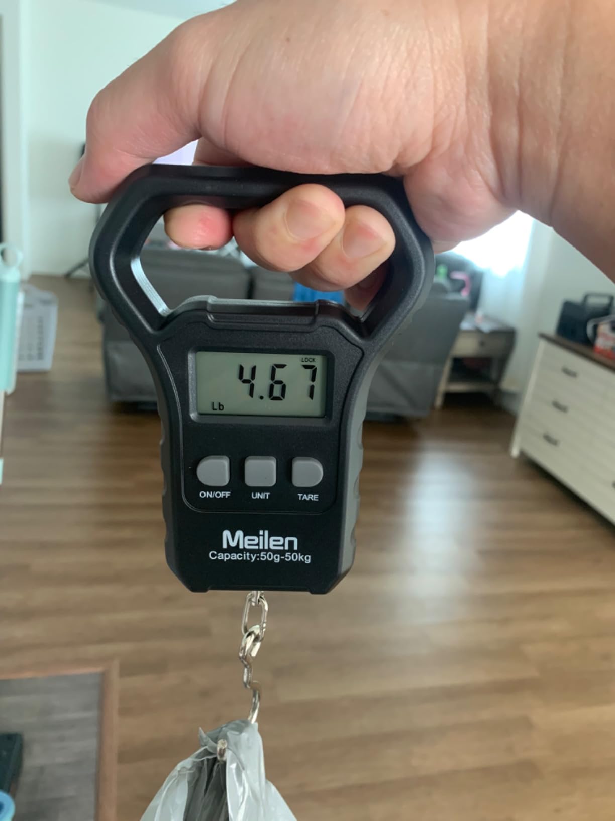 Meilen Luggage Scale, Digital Fishing Suitcase Weigh Scale, 110lb/50kg customer photo 2