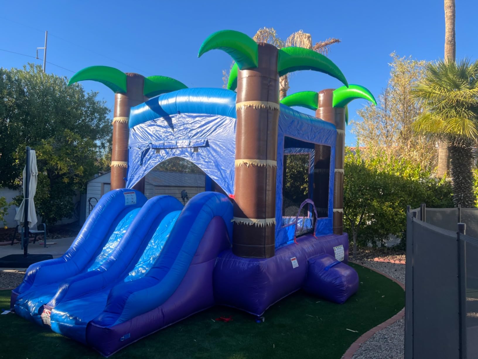 HeroKiddo Enchanted Forest Inflatable Bounce House Water Slide Combo with Splash Pool and Blower, Commercial Combo with Basketball Hoop for Kids and Adults, Wet or Dry Use, Indoor & Outdoor customer photo 2