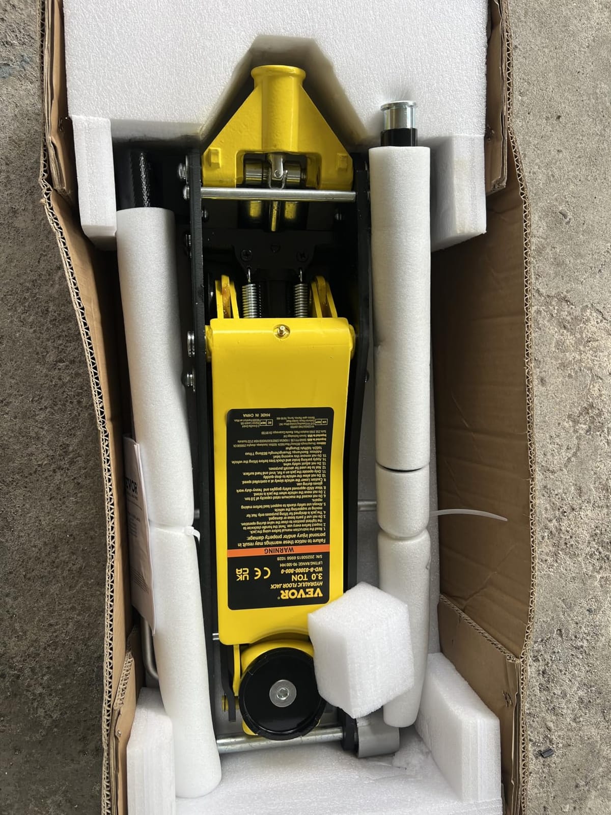 VEVOR 3 Ton Low Profile Aluminum & Steel Racing Floor Jack | Dual Pistons Quick Lift Pump, Lifting Range 3-6/11