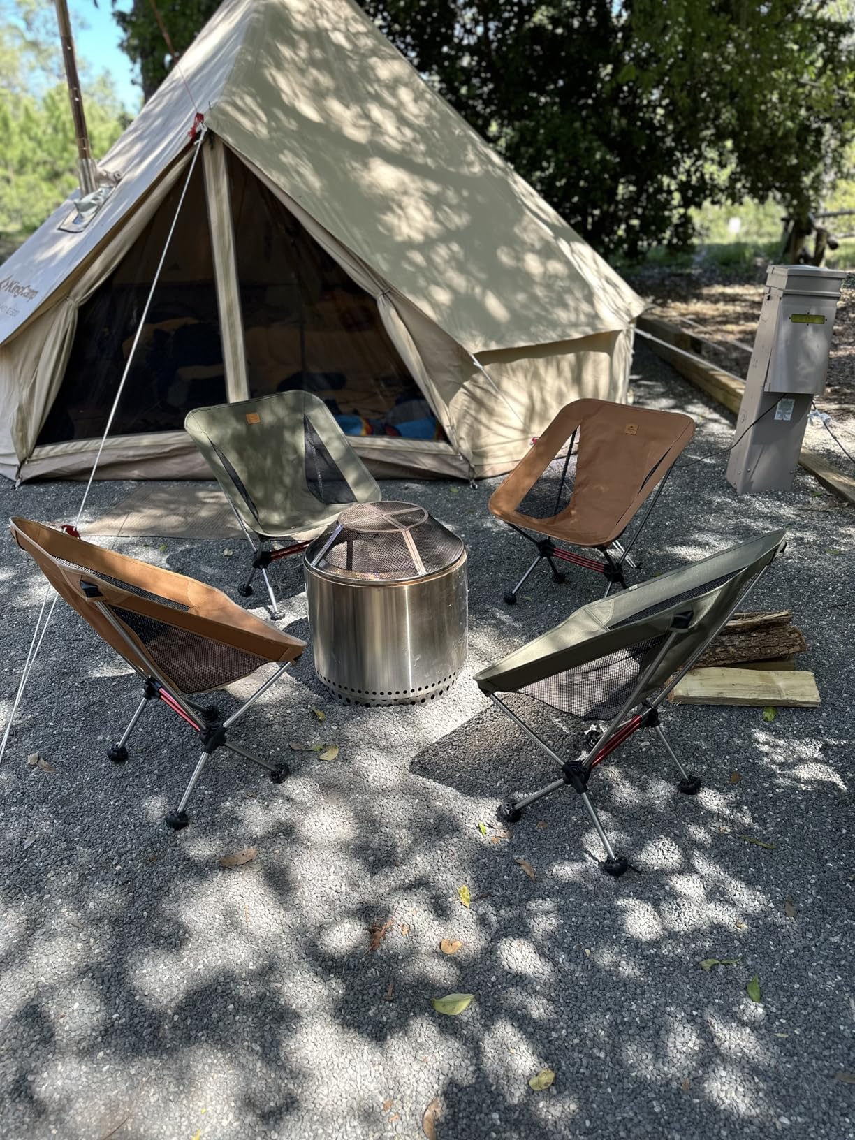 Camping Chair, Foldable with Storage Bag, Outdoor Portable Chair for Adults, Lightweight, Supports 330lbs, Backpacking Chair for Fishing, Hiking, Beach, Lawn customer photo 1