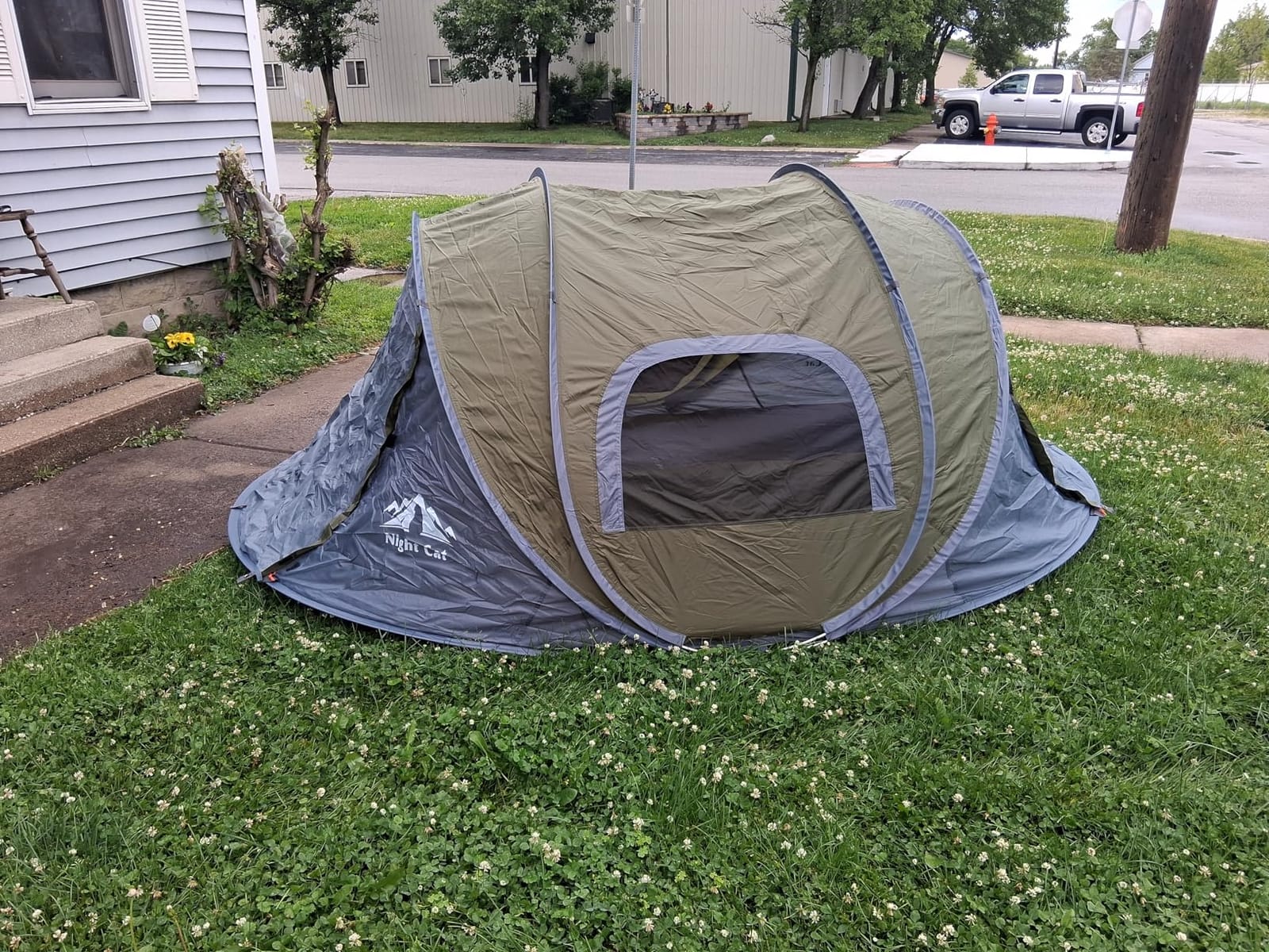 Night Cat Pop-up Camping Tent: 2 to 4 Person Tent Waterproof Instant Easy Setup Family Tent customer photo 1