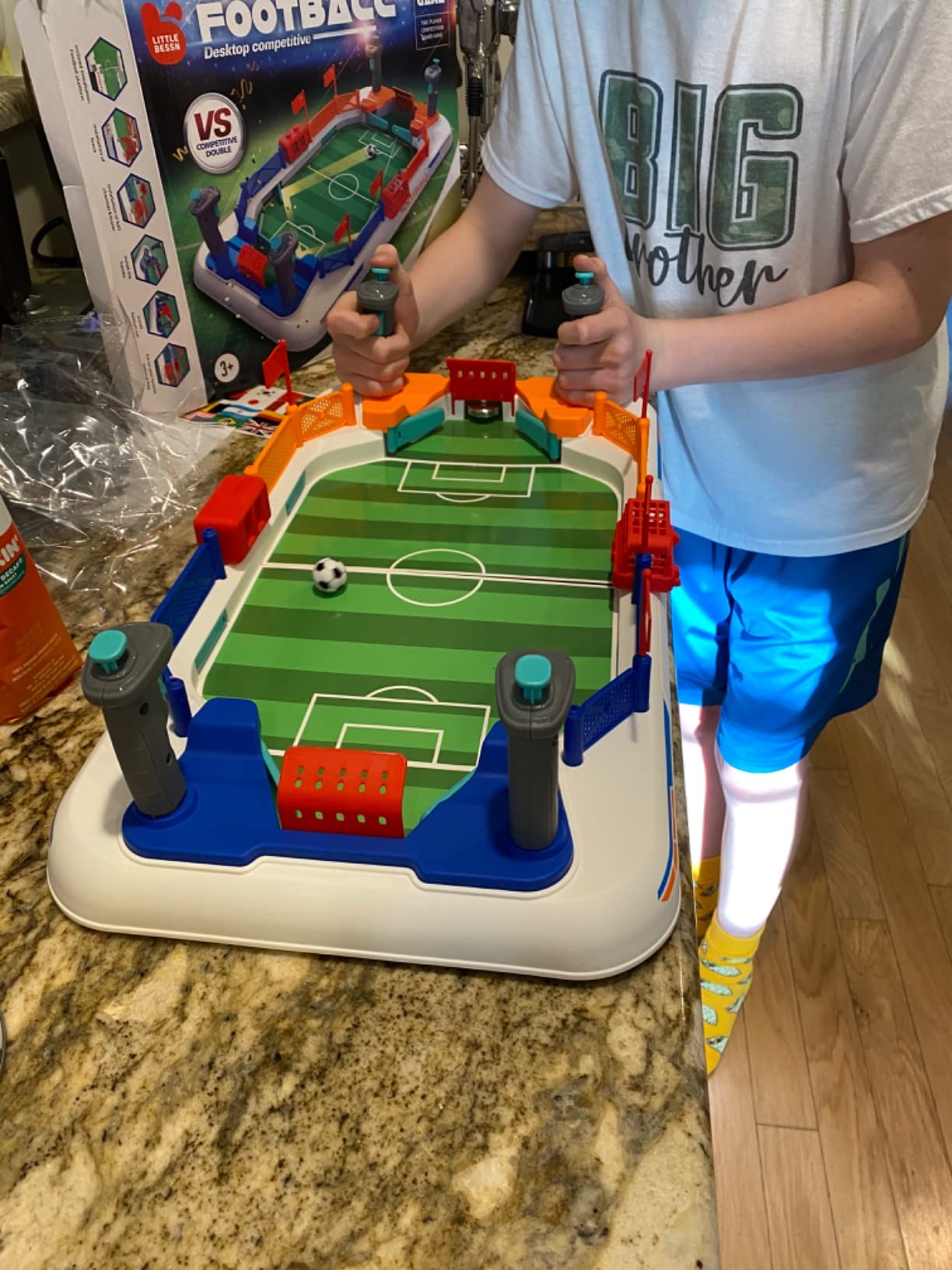 Soccer Board Game for Kids Age 4-12 Mini Foosball Table Toy | Interactive Soccer Toys for 3 4 5 6 7 8-12 Year Old - Indoor Family Playroom Party - Birthday Sports Gift for Boys Girls customer photo 1