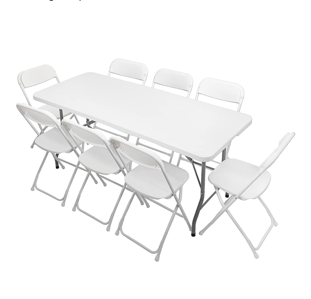 BTEXPERT Set of 10, White Plastic Folding Chairs Steel Frame Commercial 650LB High Weight Capacity Event Chair Lightweight for Office Wedding Party Picnic Kitchen Dining Church School - 10 customer photo 2