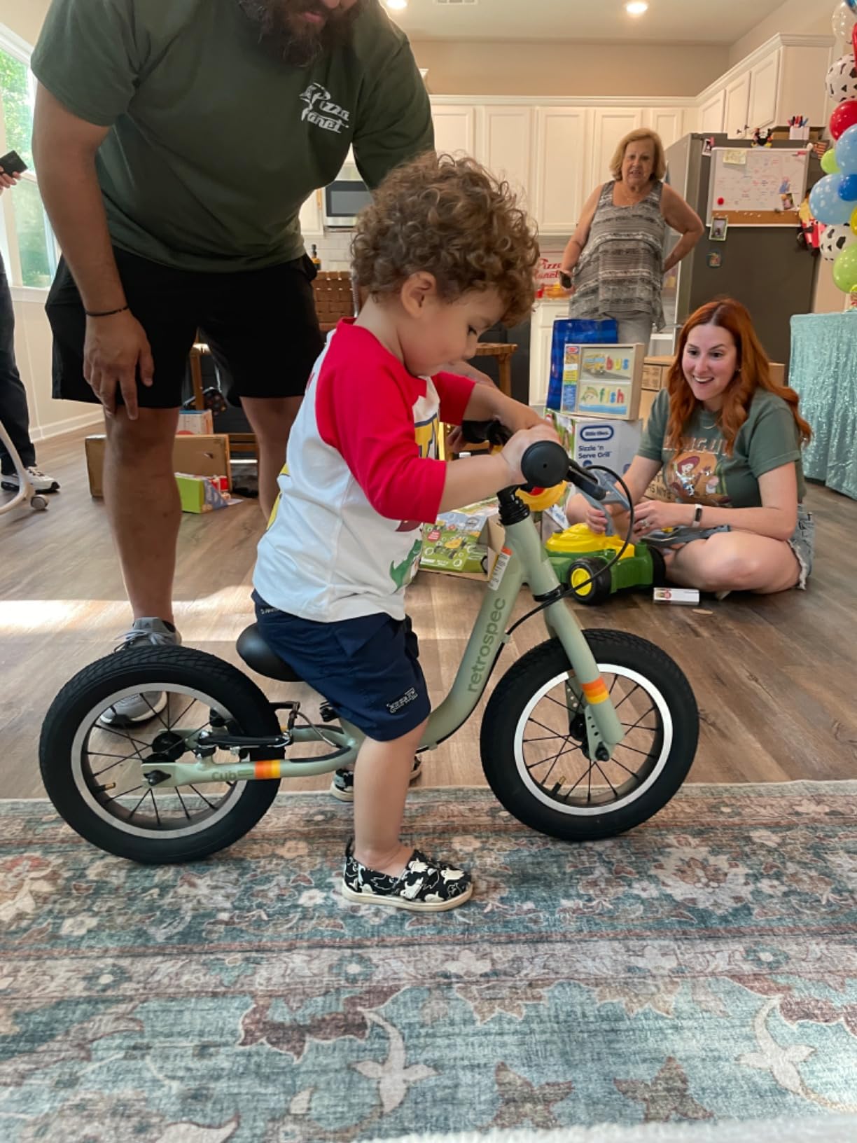 Retrospec Cub Plus Toddler Balance Bike for Boys & Girls Ages 18 Months - 4 Years No Pedals with Lightweight Frame and Adjustable V-Brake, Seat and Handlebar for Kids customer photo 2