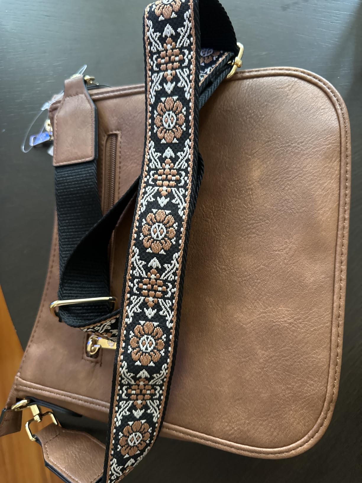Crossbody Bags for Women Trendy Vegan Leather Hobo Purses Shoulder Handbags Wide Shoulder Strap customer photo 1