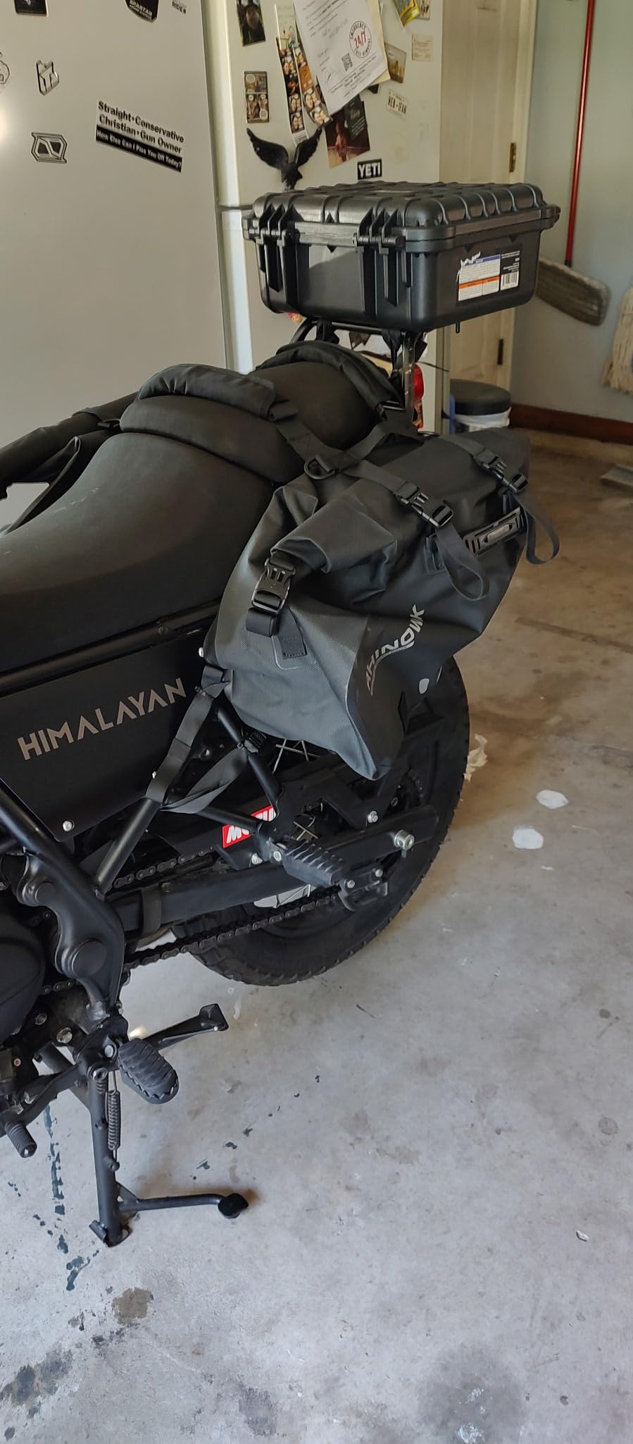 Rhinowalk Motorcycle Saddle Bags Waterproof Anti-Vibration Motor Side Bags Shoulder Bag Motorbike Panniers 48L(24L*2) for most Adventure and Sport Motorcycle Racks, 1 Pair customer photo 1