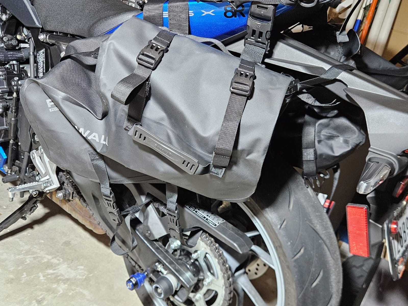 Rhinowalk Motorcycle Saddle Bags Waterproof Anti-Vibration Motor Side Bags Shoulder Bag Motorbike Panniers 48L(24L*2) for most Adventure and Sport Motorcycle Racks, 1 Pair customer photo 2