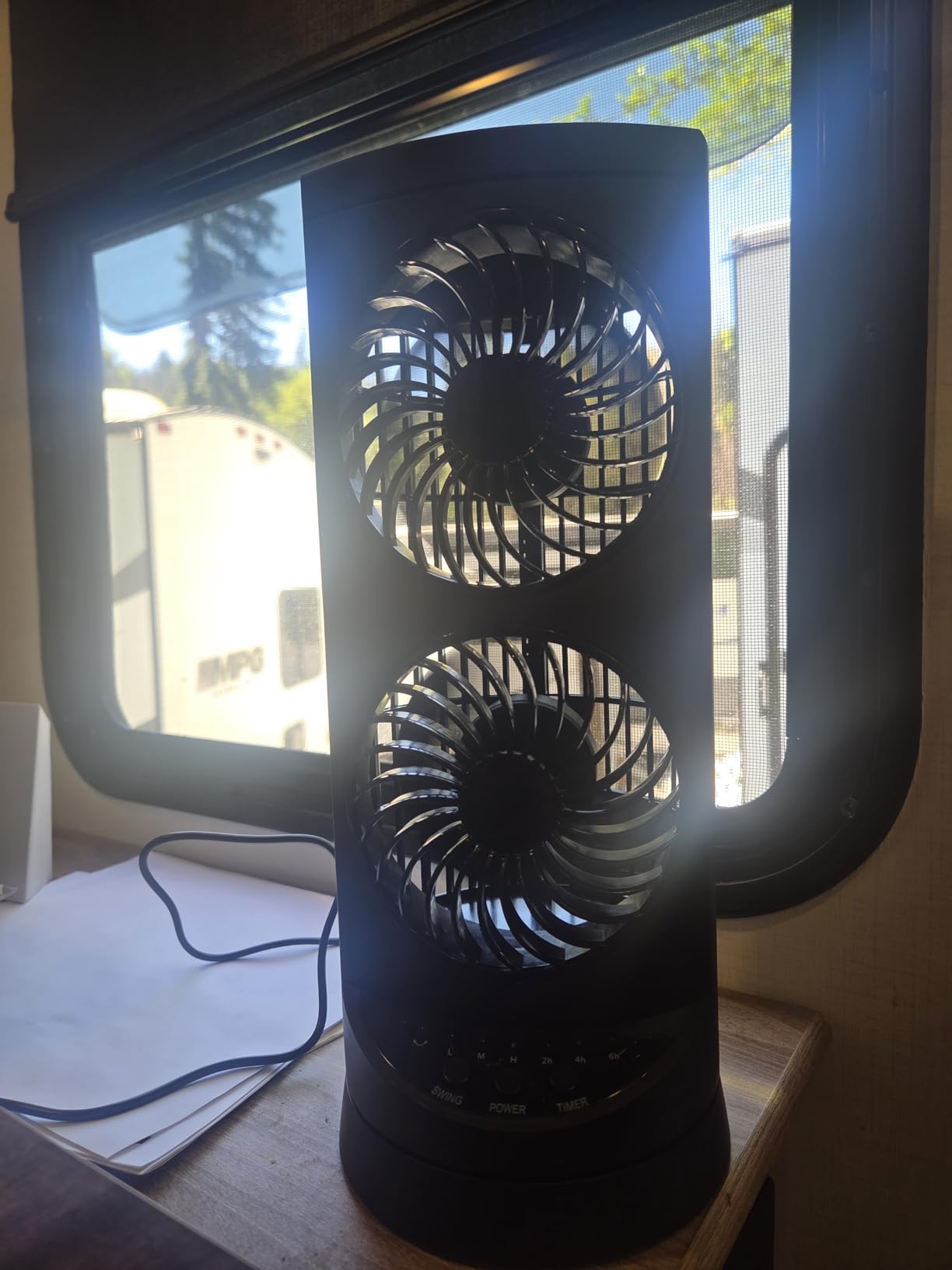 Personal Tower Cooling Fans that Blow Cold Air, 25dB Quiet Fan with 24ft/s, Standing Small Desk Fan with 3 Speeds and Timer, 60 and 110 Degree Oscillating Table Fan, Electric Floor Fan for Bedroom, Home customer photo 1