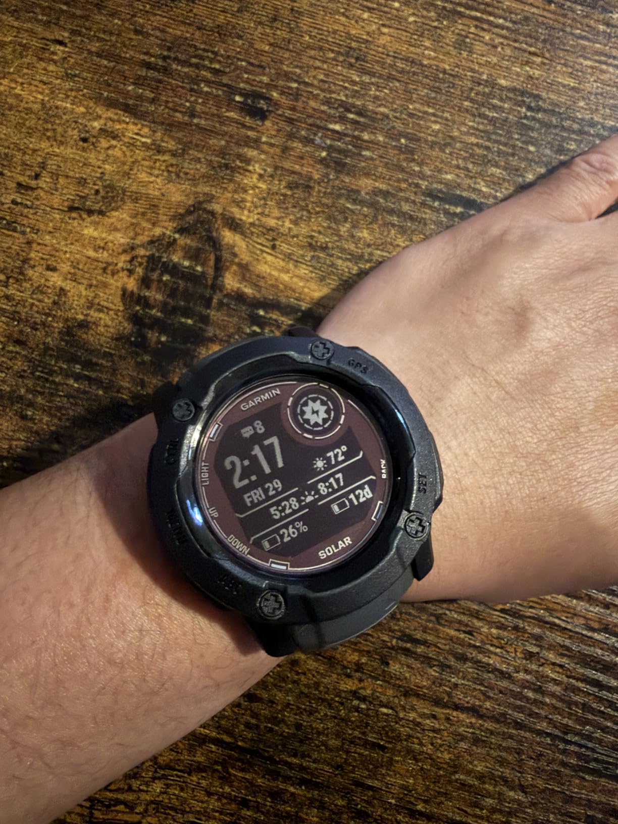 Garmin Instinct 2X Solar Tactical, Rugged Outdoor Smartwatch, 50mm, Black | Solar Charged, Built-In Flashlight, Multi-Band Frequency Support, ABC Sensors, Tracback Routing, Reference Points customer photo 2
