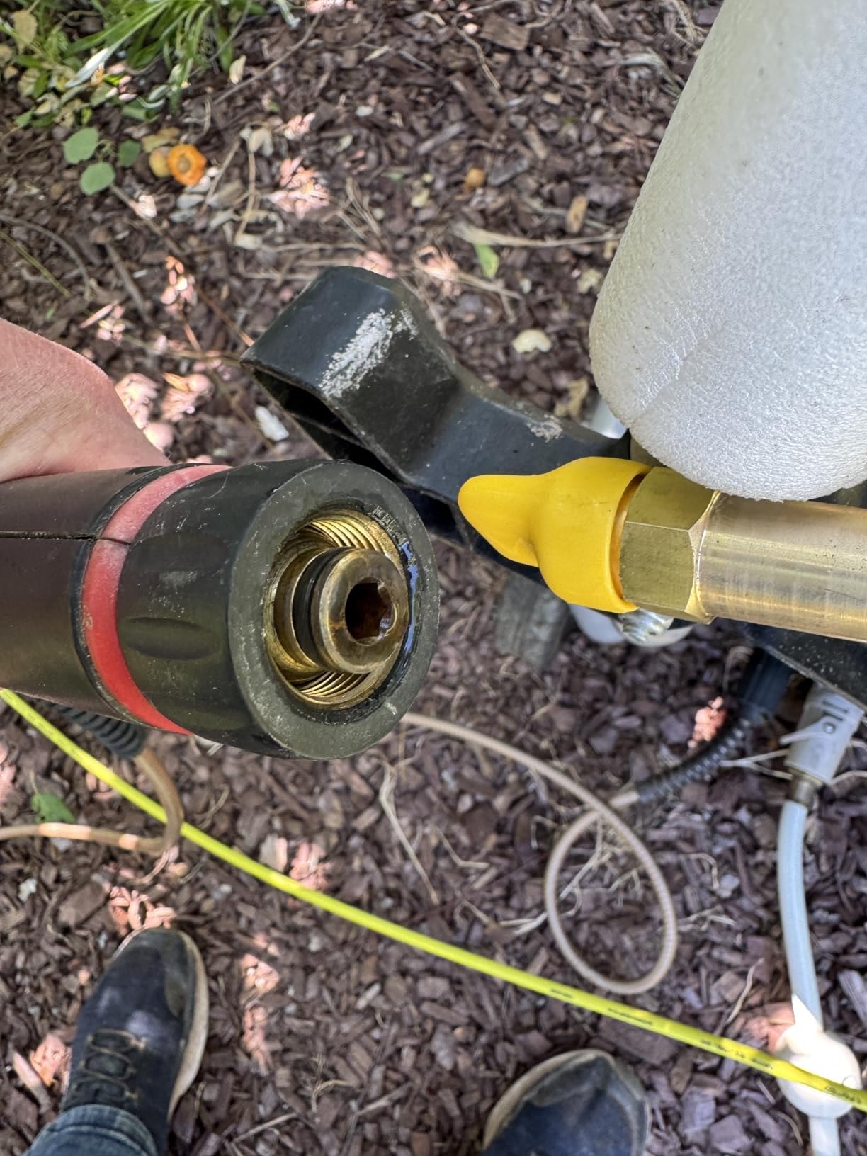 50 FT Sewer Jetter for Gas Pressure Washers - Flexible Steel Braid | Unclog sinks, laundry lines, floor drains, indoor and outdoor pipes customer photo 2